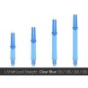 Lshaft Lock Straight 130-Clear Blue