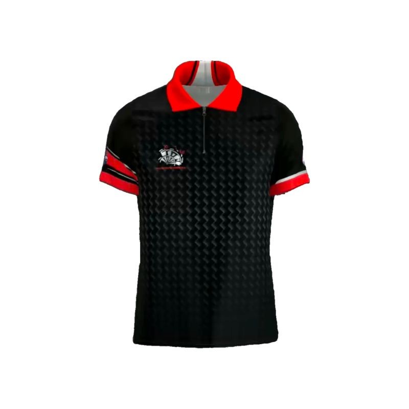 POLO NEGRO/ROJO JUGADOR BULLPLAYER