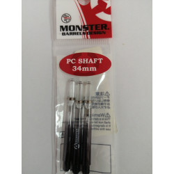 Palo Monster 34 mm NEGRO TRANSPARENTE